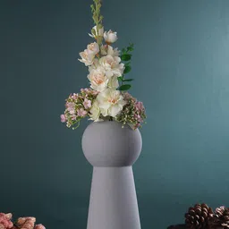 TIED RIBBONS White Modern Ceramic Flower Vase-image-23