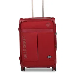 Wildcraft Red Solid Soft-Sided Large Trolley Suitcase-44