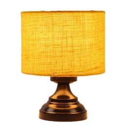 Devansh Yellow Jute Table lamp with Iron Base image 3
