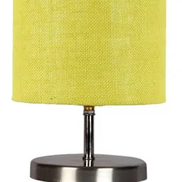 Devansh Yellow Textured Steel Table Lamp With Jute Shade image 2