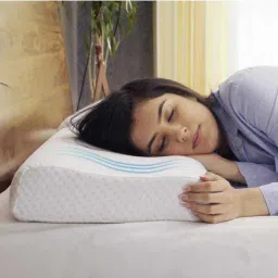Cervical Contour Memory Stomache / Side Sleepers / Anti-Snoring Memory Foam Solid Orthopaedic Pillow Pack of 1-25