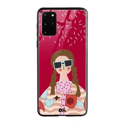 DailyObjects Unisex Red & Beige Hipster Samsung Galaxy S20 Plus Glass Case Cover-5