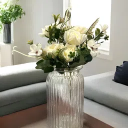 BS AMOR Transparent Textured Glass Flower Vase-image-57