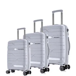 Nasher Miles Paris Set Of 3 Textured Hard-Sided Trolley Suitcases-24