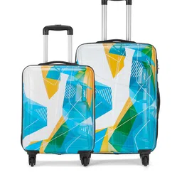 Safari Luma Set of 2 Printed Poly Carbonate Small & Medium Hard Trolley Bag-0