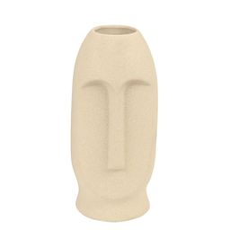 TIED RIBBONS Decorative Beige-Coloured Face Shaped Ceramic Flower Vase image 4