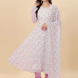 Virah Fashion Floral Printed A-Line Kurta With Churidar & Dupatta-picture-26