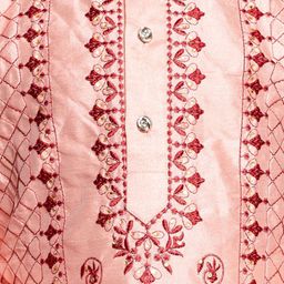 BAESD Boys Embroidered Regular Dupion Silk Kurta with Patiala Set image 4