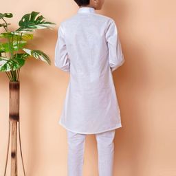 BAESD Boys Embroidered Regular Sequinned Kurta with Pyjamas image 5