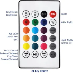 TECHEL Latest Led Bulb With Bluetooth Speaker Music Light Bulb B22 LED White + RGB Light Ball Bulb Bluetooth Bulb Light Bluetooth Control Smart Music Playing Audio Bluetooth Speaker With Remote Control MP3 player Color Changing Speaker Colorful Lamp With Remote Control For Home, Bedroom, Living Room, Party Decoration Smart Bulb 3d Sound Waterproof High Bass Best Sound Quality 16 W Bluetooth Home Theatre 64R65 Speaker Mod image 3
