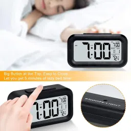 omkarzone Digital Black Clock image 4