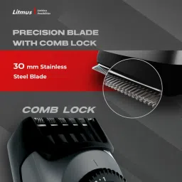 Litmus CT-100 Beard & Body Trimmer with Hard Shell Carry Case | 20 L Trimmer 100 min Runtime 20 Length Settings image 4