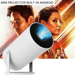 Frony Smart Projector for Home 4K Support Rotabable Design withApp Netflix,YouTubeB82 (4500 lm / 1 Speaker / Wireless / Remote Controller) Portable Projector-image-82