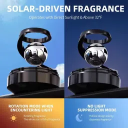 4myl Solar Car Air Freshener with Rotating Glass Ball Dashboard Aromatherapy Diffuser Diffuser image 4