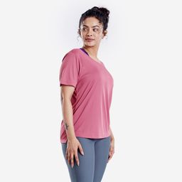 Women's Short-Sleeved Fitness T-Shirt - Ash Pink-image-93