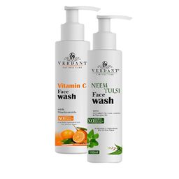 Verdant Natural Care Set Of 2 Vitamin C & Neem Tulsi Face Washes - 100 ml Each-21