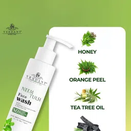 Verdant Natural Care Set Of 2 Vitamin C & Neem Tulsi Face Washes - 100 ml Each image 5