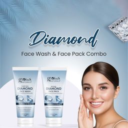 Globus naturals Shine Boosting Diamond Face Care Combo- Face Wash & Face Pack-51