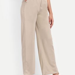 Next One Women Smart Loose Fit High-Rise Easy Wash Parallel Trousers-picture-37