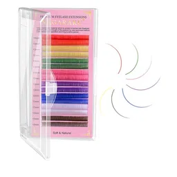 NAGARAKU Individual Colored Eyelash Extensions - Curl D image 1
