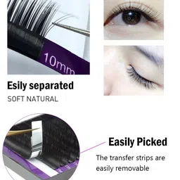 NAGARAKU Premium Classic Matte Black 16 Rows Eyelash Extensions - Curl D 0.12/11 image 2