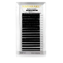 NAGARAKU Laser Beehive Longer Lasting 16 Rows Eyelash Extension - Curl D image 2