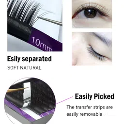 NAGARAKU Individual Premium Classic Matte Synthetic 16 Rows Eyelash Extensions - Curl N image 3