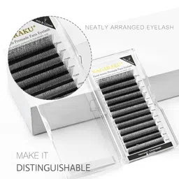 NAGARAKU W 4D Volume Premade Cluster 12 Rows Eyelash Extension - Curl C image 3