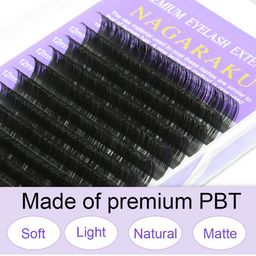 NAGARAKU Individual Premium Classic Matte Synthetic 16 Rows Eyelash Extensions - Curl J image 4