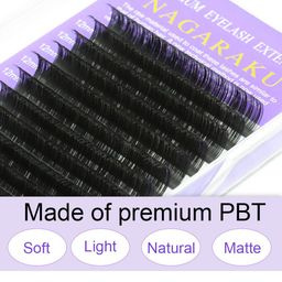 NAGARAKU Premium Classic Matte Black 16 Rows Synthetic Eyelash Extensions - Curl-B image 4