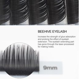 NAGARAKU Laser Beehive Longer Lasting 16 Rows Eyelash Extension - Curl D image 5