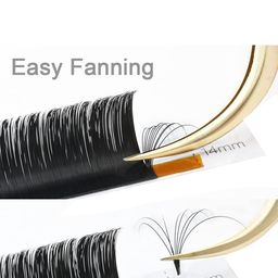 NAGARAKU Black Easy Fanning 12 Rows Mega Volume Eyelash Extension - Curl D Mix image 5