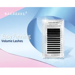 NAGARAKU Mega Volume 12 Rows Easy Fanning Auto Fans Eyelash Extension - Curl C image 5