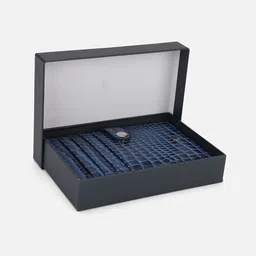 Allen Solly Men Navy Blue Textured Leather Two Fold Wallet-image-28