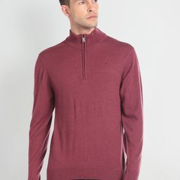 Arrow High Neck Long Sleeves Pullover Sweater-image-9