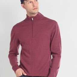 Arrow High Neck Long Sleeves Pullover Sweater-image-44
