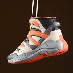 HRX by Hrithik Roshan Men Beige & Orange Rebound Mid Top Colourblocked Comfort Sneakers-image-51