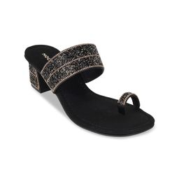 Mochi Embellished One Toe Block Heels-1