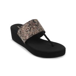 Mochi Embellished Open Toe Wedge Heels-14