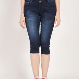 MM-21 Women Skinny Fit Mid-Rise Denim Capris-56