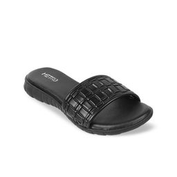 Metro Textured Open Toe Flats-20