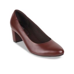 Metro Pointed Toe Pumps Block Heels-57