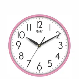 Ajanta Pink & White Round Shaped Analogue Wall Clock-image-35