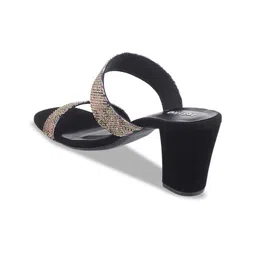 Metro Embellished Open Toe Block Heels image 2