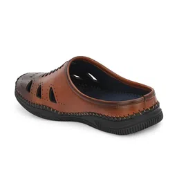 Anouk Men Tan Brown Textured Comfort Insole Basics Mojaris image 3