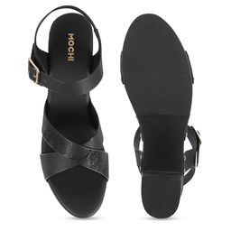 Mochi Textured Straps Open Toe Platforms image 5