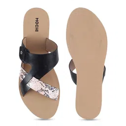 Mochi Printed Open Toe Flats image 4
