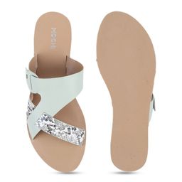 Mochi Embellished Open Toe Flats image 4