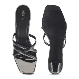 Metro Embellished Open Toe Block Heels image 2