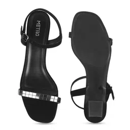 Metro Embellished Open Toe Block Heels image 3